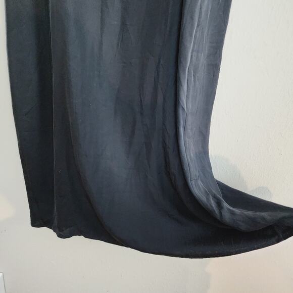 Everlane The Satin Square Neck Slip Dress 6 Black NWT Naia Acetate Midi 90s New - Picture 9 of 12